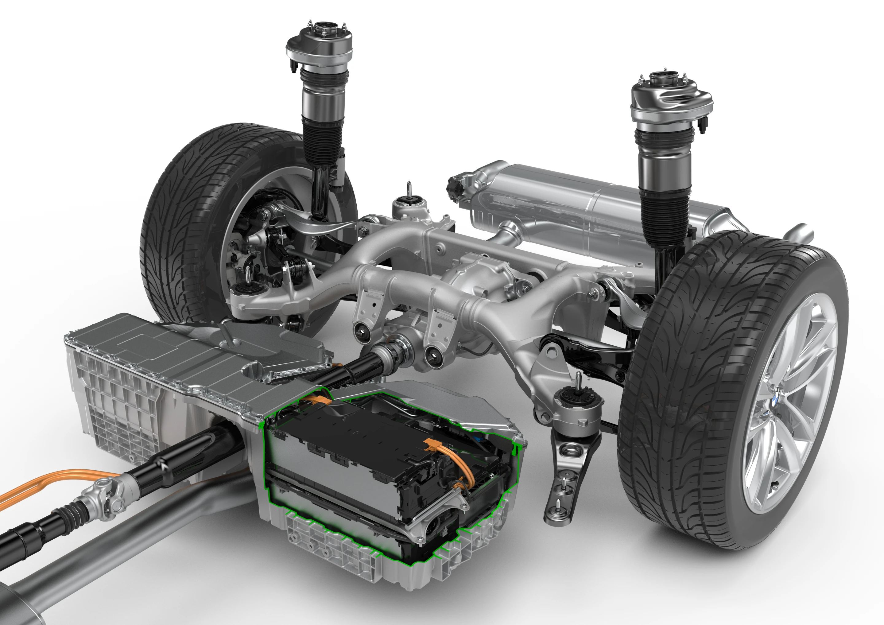 The positioning of the battery pack underneath the rear seat, straddling the driveshaft, meant little change in layout from the standard 7 Series was required