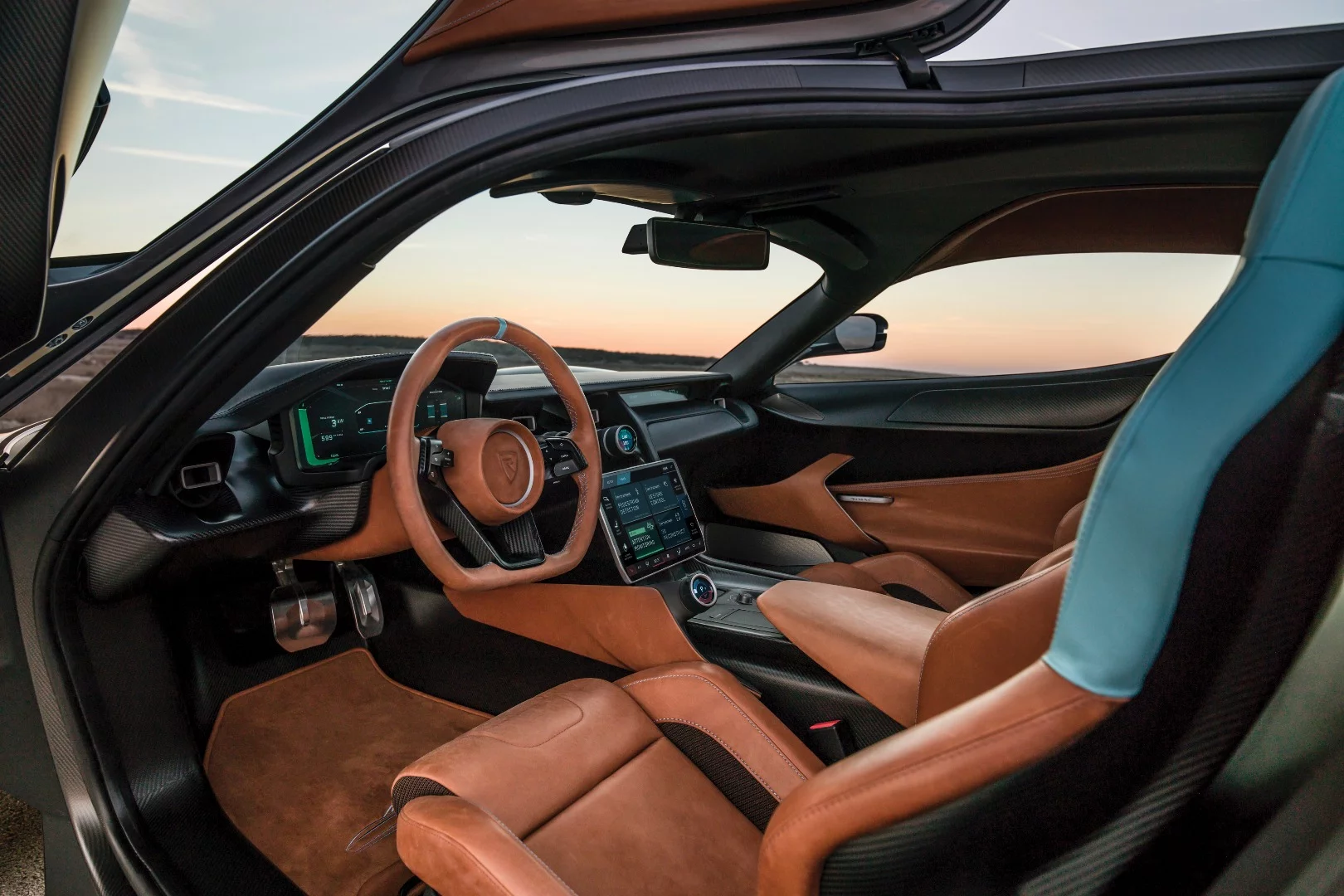 Rimac C-Two: driver's side interior