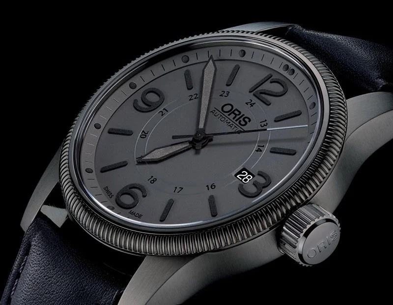 Oris Big Crown Date Stealth Grey - 44 mm diameter. Steel