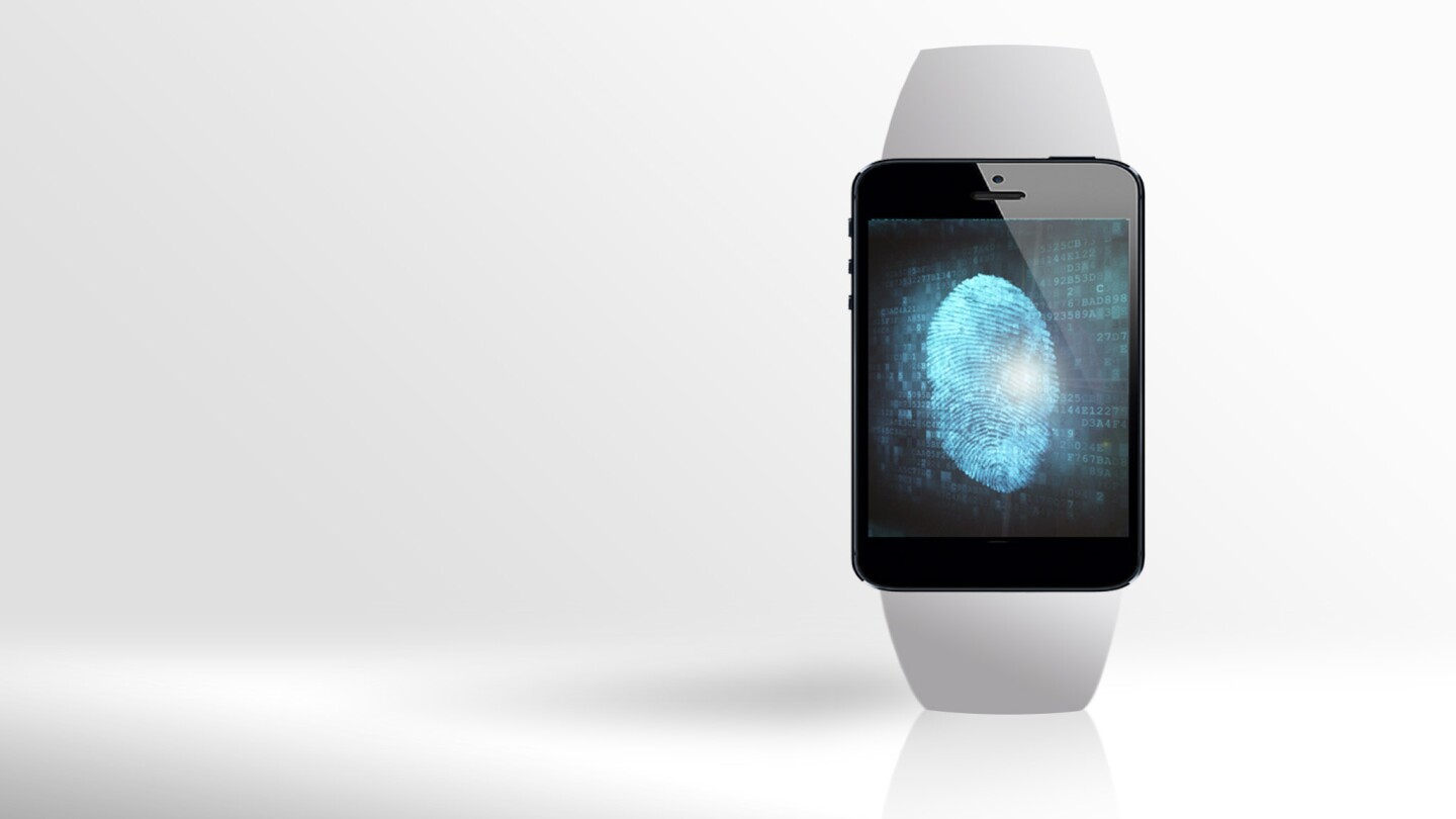 The watch is rumored to sport biometric capabilities (fingerprint image: Shutterstock)