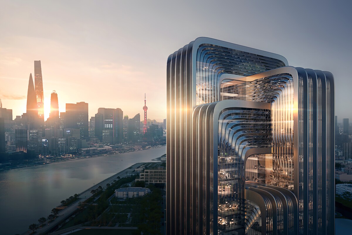 The CECEP headquarters will be Shanghai's "greenest" new building, according to Zaha Hadid Architects
