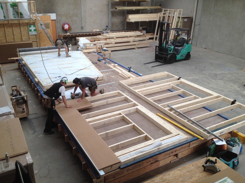 Prefabrication of the Castlemaine Passivhaus panels at the factory