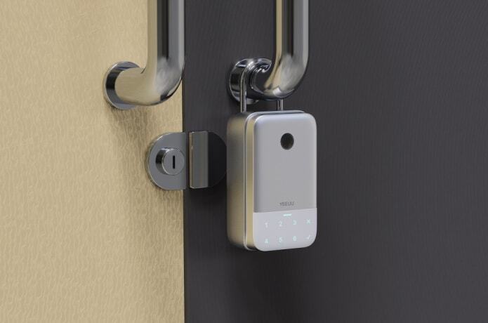 The K1 Smart Lock Box is constructed of aluminum alloy and steel