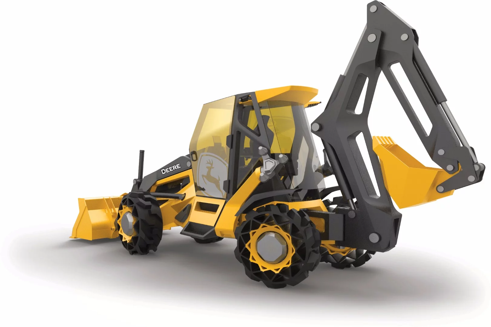 The Designworks concept backhoe is designed for a 20 oercent weight savings