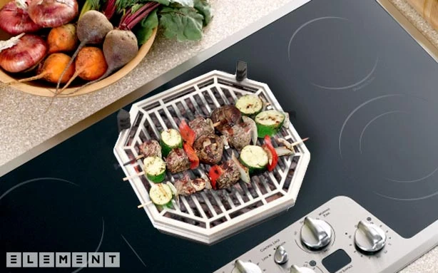 The Element can also be used to grill kabobs