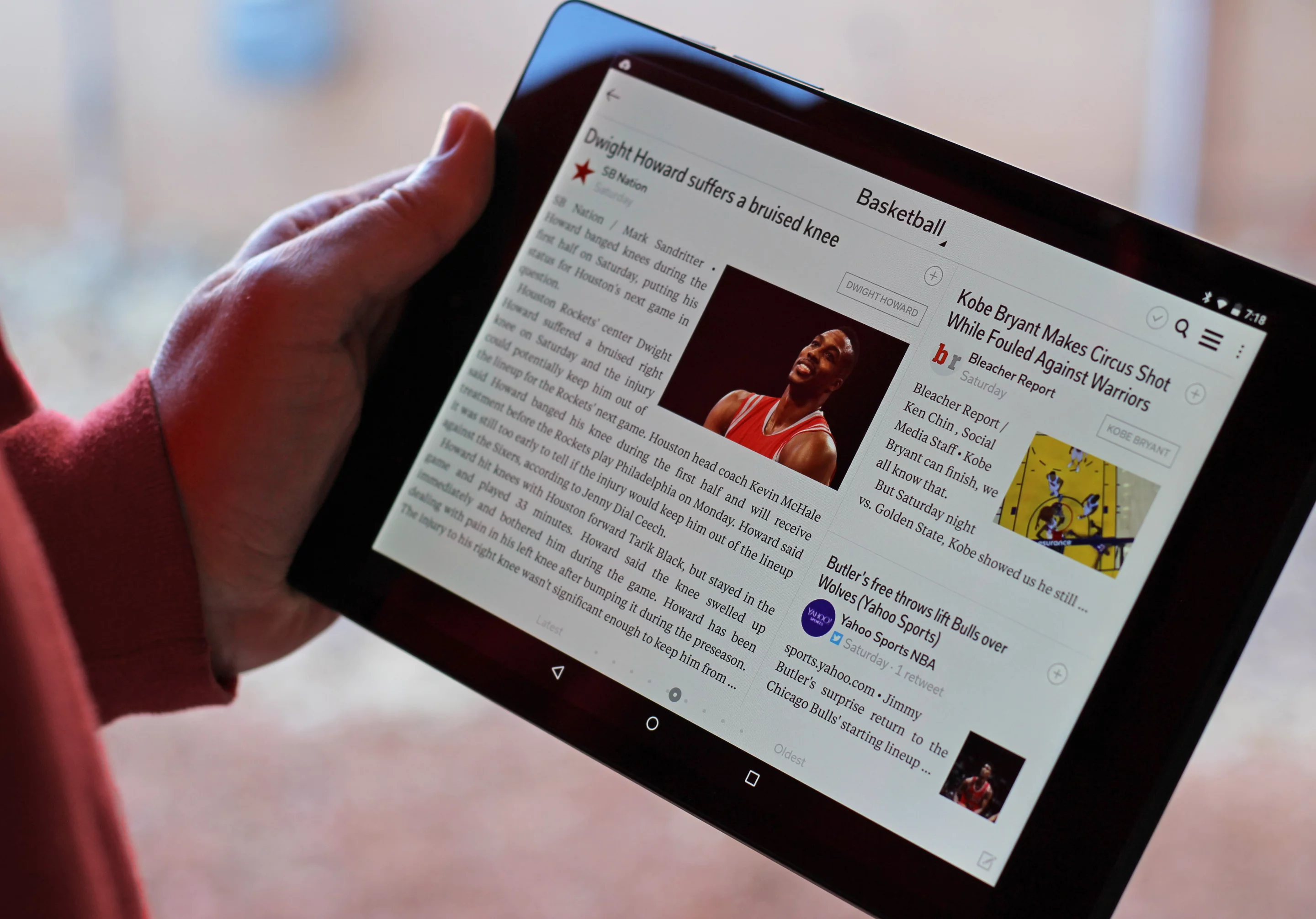 The Nexus 9 in landscape mode (Photo: Will Shanklin/Gizmag.com)