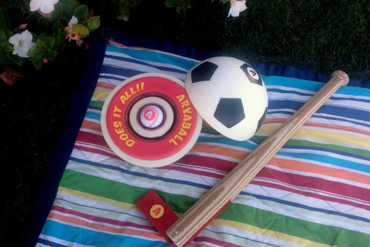 The AryaBall and AryaBat combo is meant to be the one toy needed for outdoor play