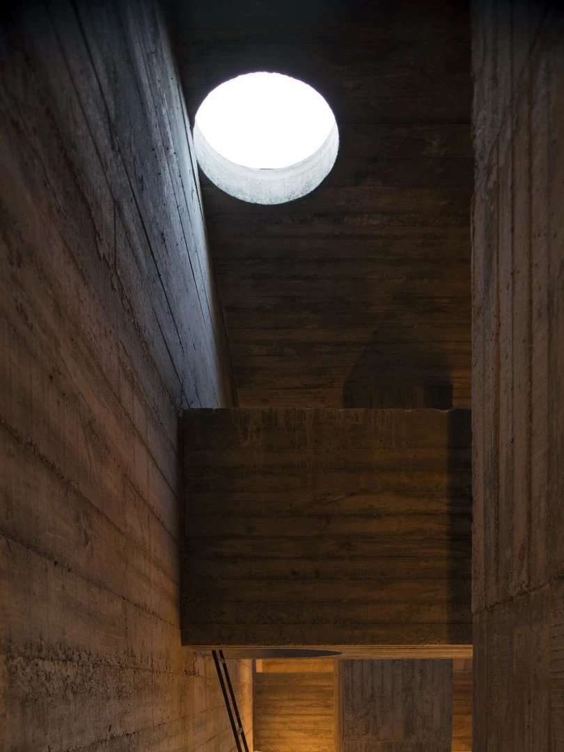 An oculus provides additional daylight inside Loba House