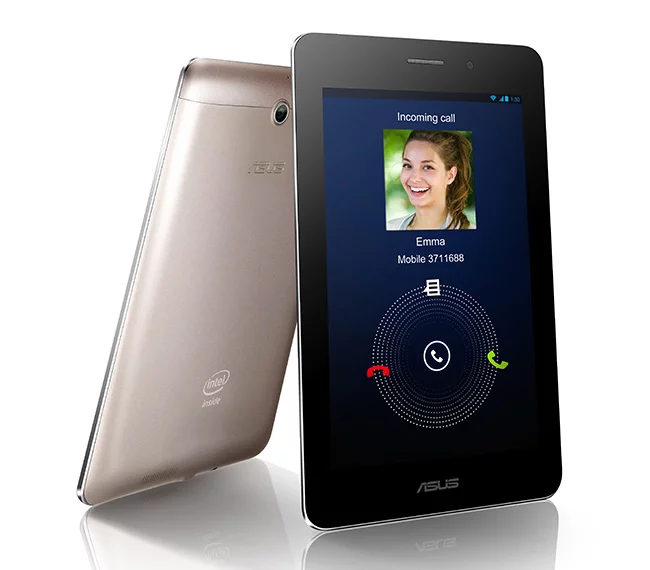 The Fonepad tablet (with full telephony support) has a 7-inch 1280 x 800 resolution LED backlit IPS panel