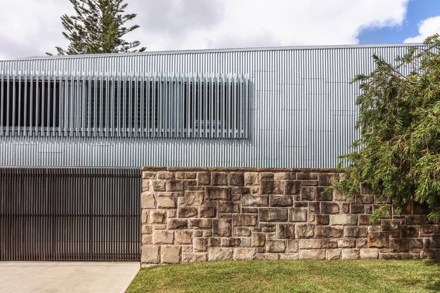 The Iron Maiden House in Sydney features a facade made from corrugated iron sheets