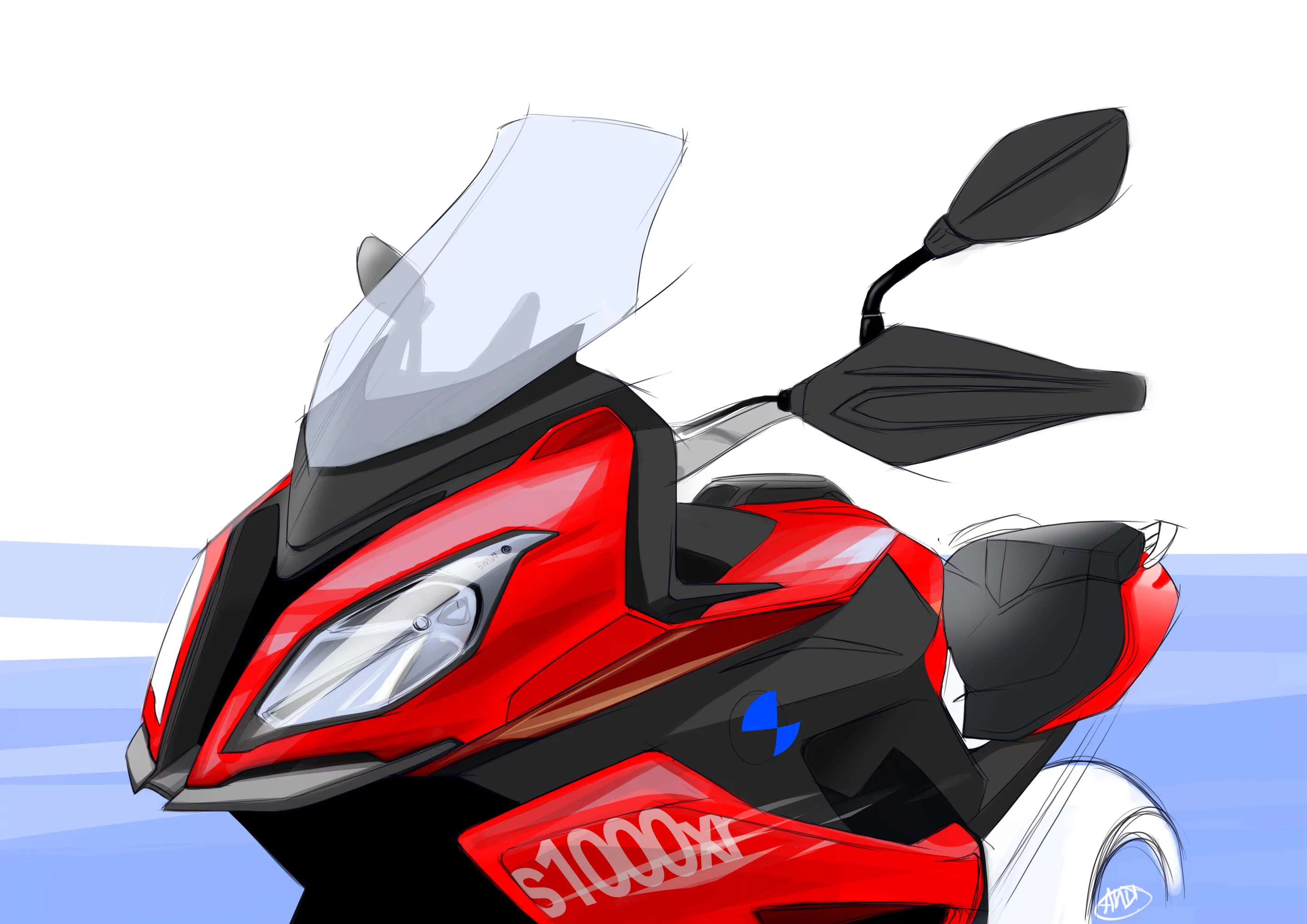 BMW's S1000XR: design sketch