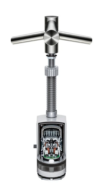 The Airblade Tap houses the unit's key components under the sink