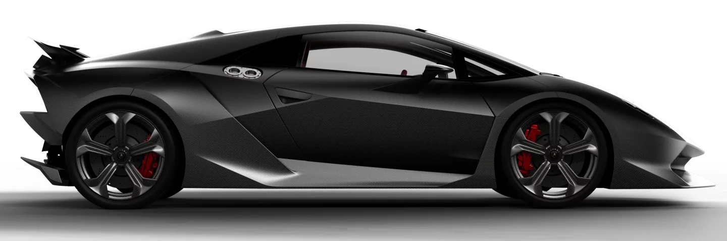 The Lamborghini Sesto Elemento side view