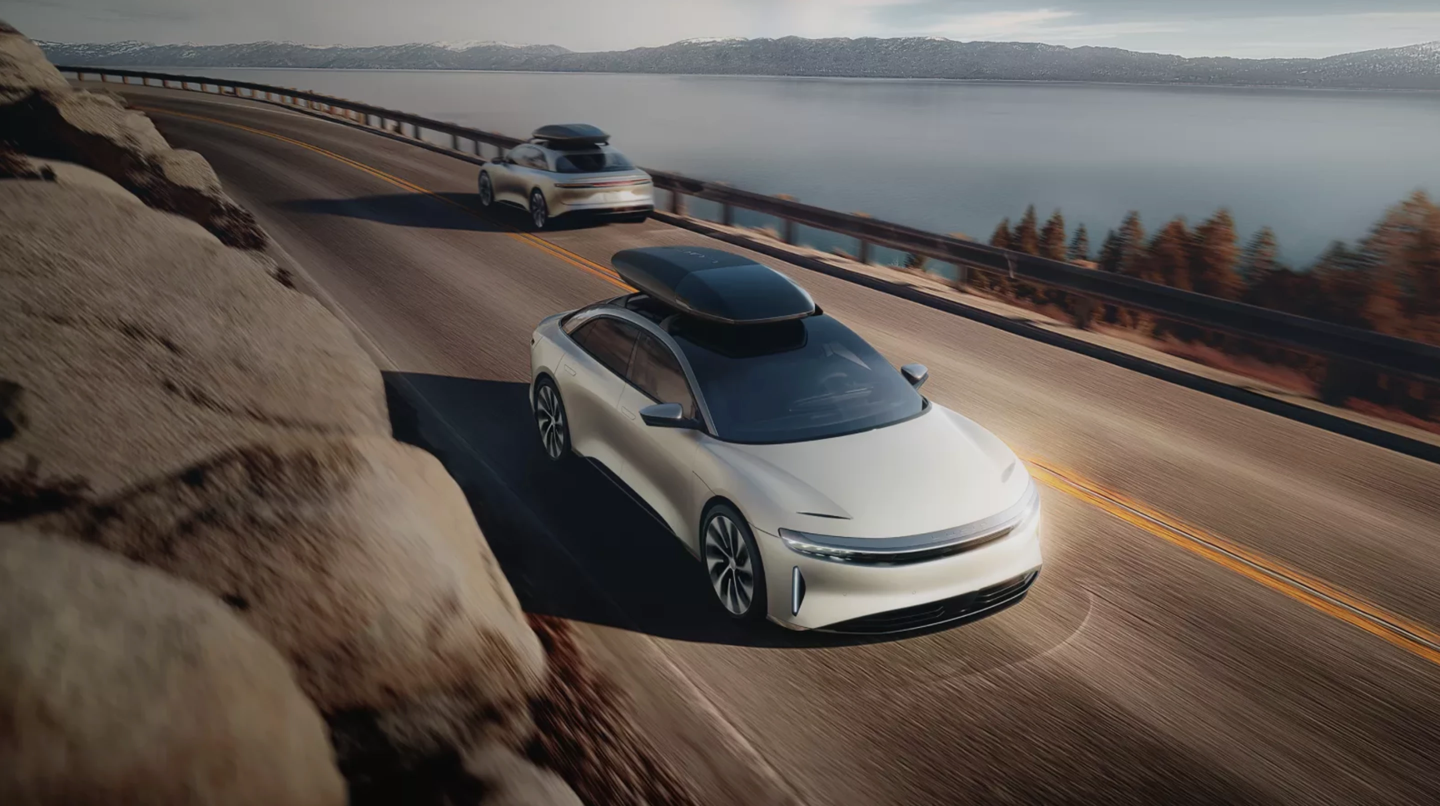 Lucid Motors has introduced a rooftop cargo capsule for its Air sedan
