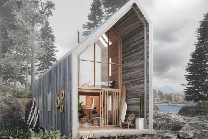 The Surf Shack is delivered in flatpack form by truck (or helicopter if it's a very rural spot)