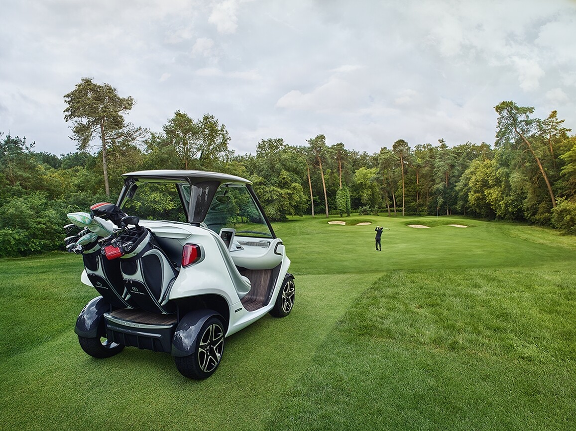 Mercedes uses car styling and technology to improve upon the golf cart