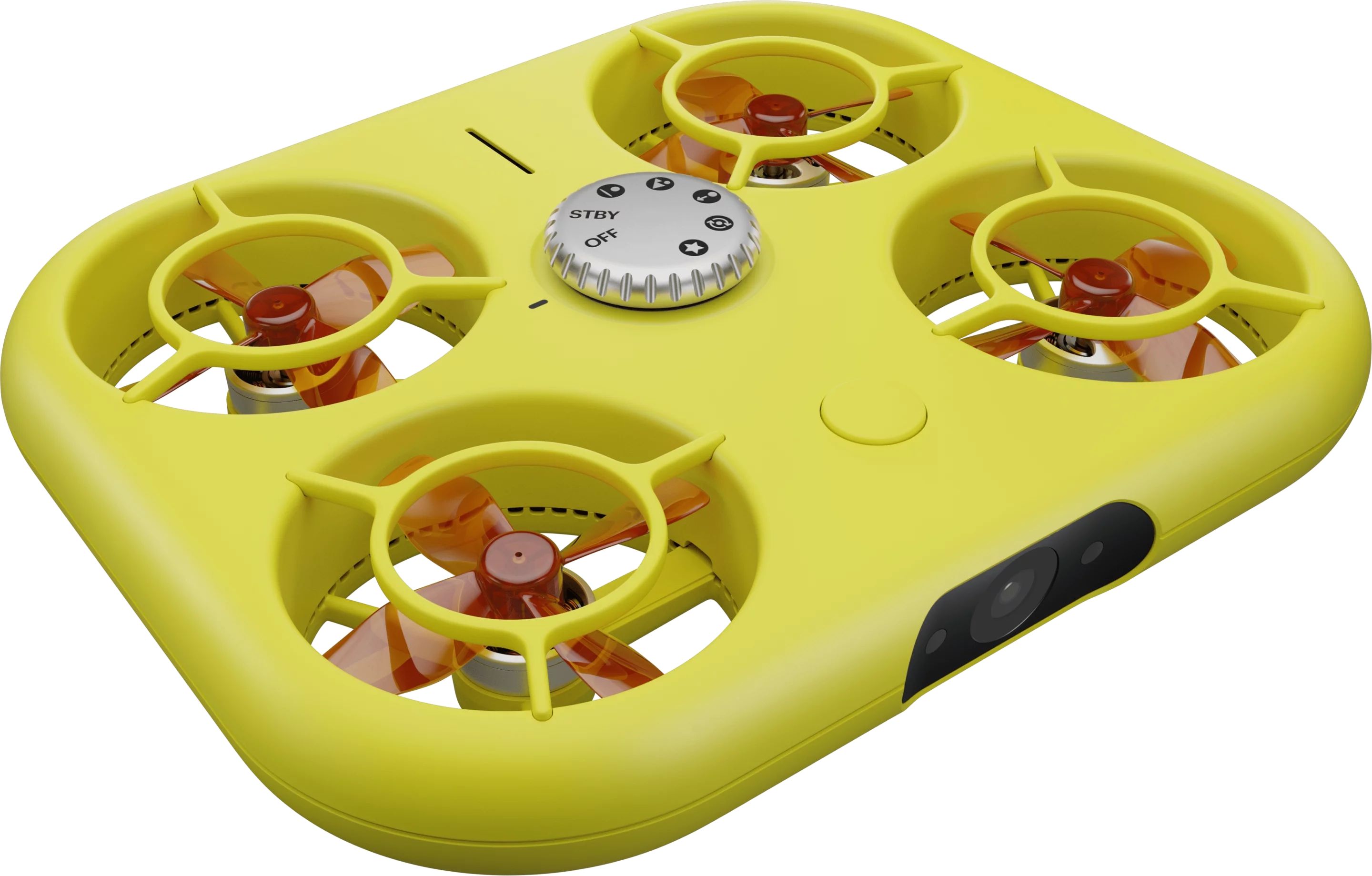 The Pixy camera drone features four caged rotors, and a removable Li-ion battery that's reported good for up to eight flights per charge