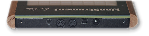 Linnstrument's midi, power and USB ports