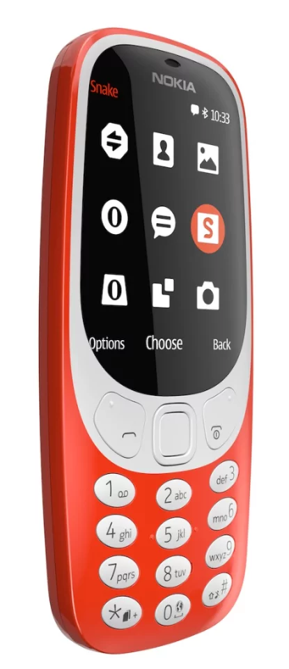 The familiar shape and physical buttons of the original Nokia 3310 carry across to the new model