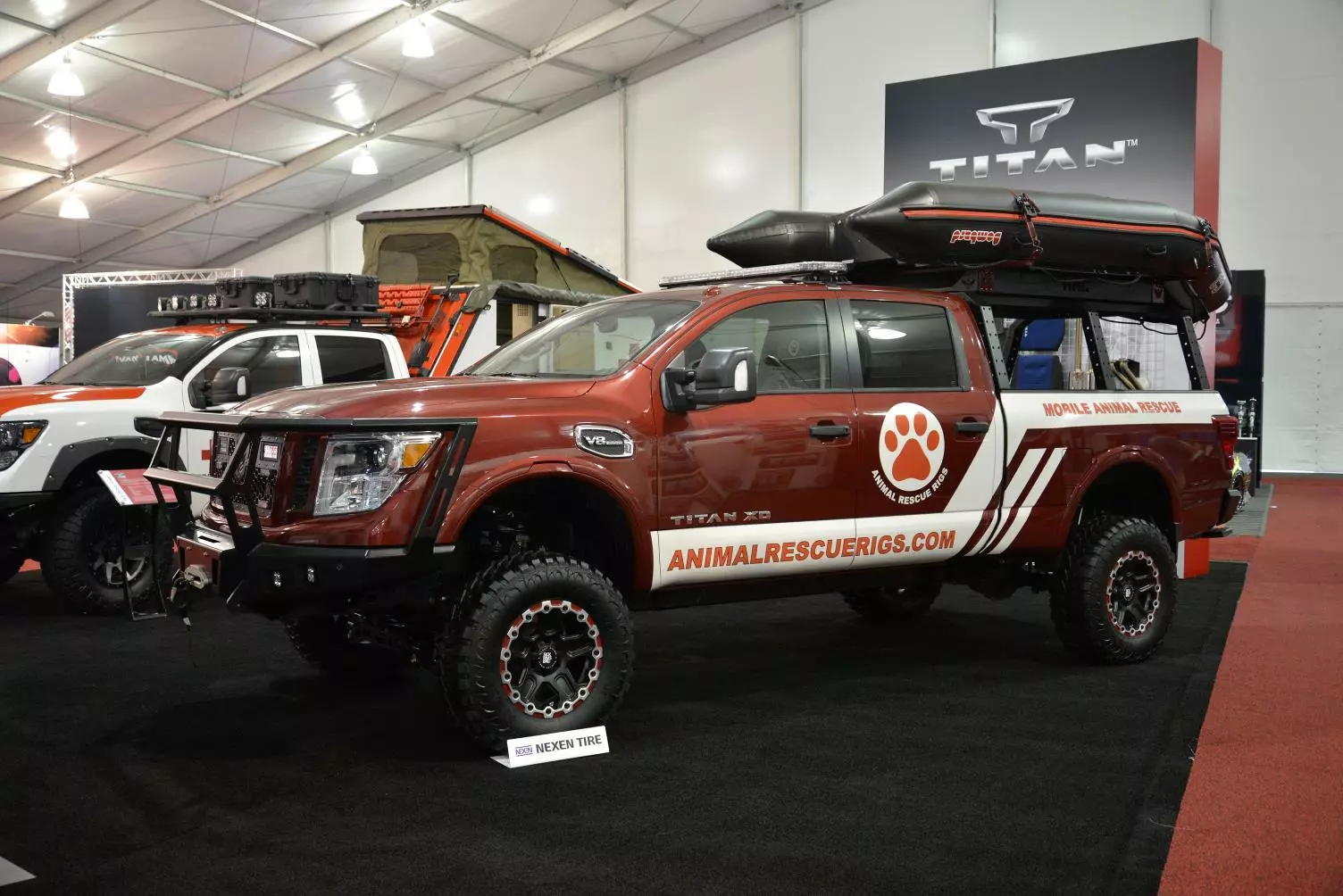 The Nissan Paws One Titan was created to rescue animals in natural disasters and will be put into action next year