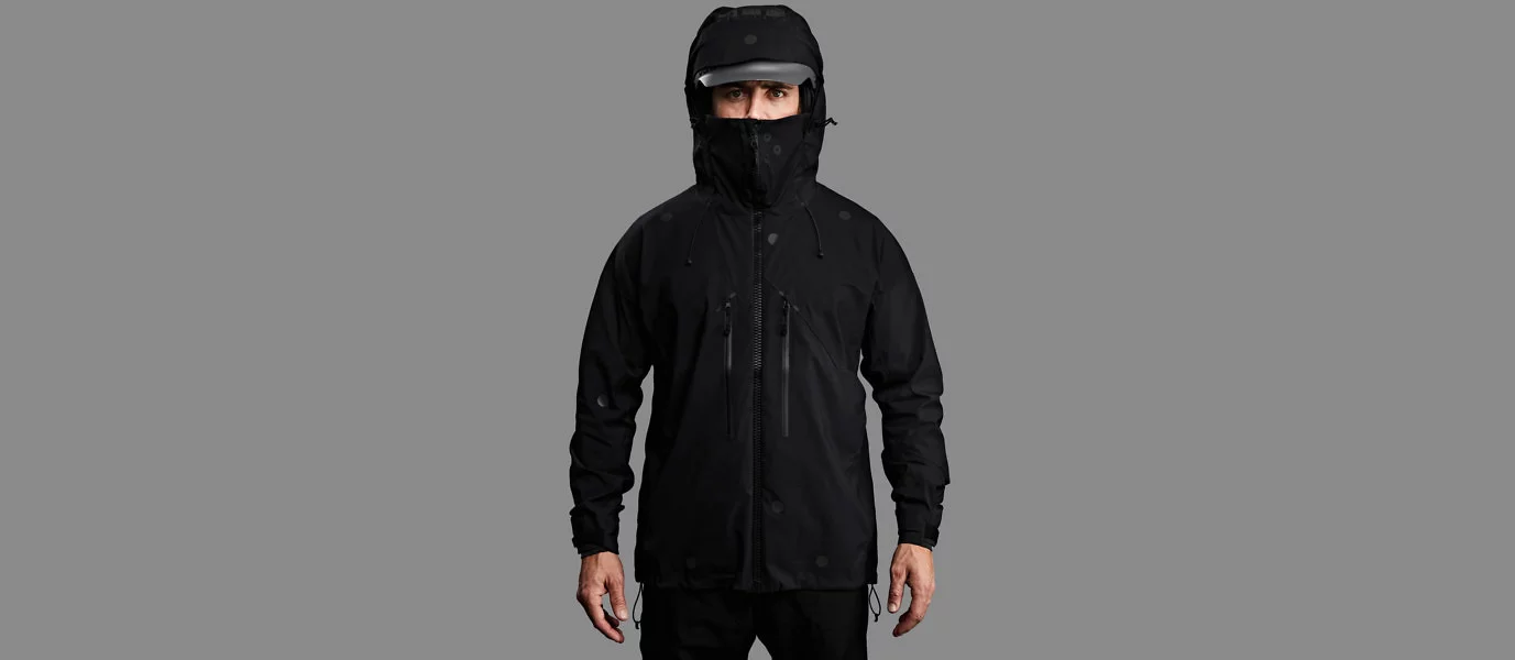 Vollebak's Black Light jacket, as seen in the daylight