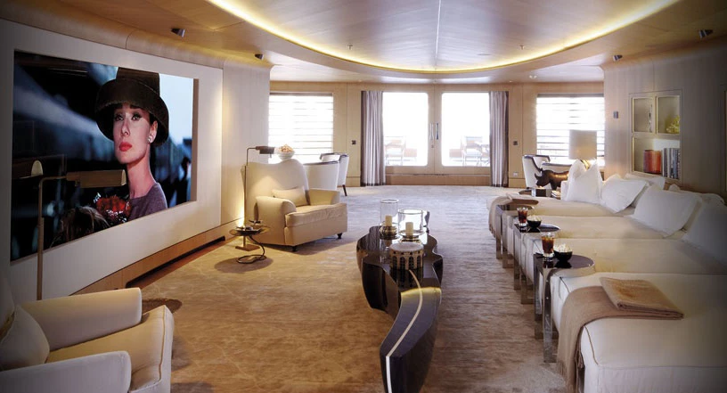 M/Y Numptia media lounge