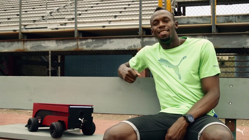 The Puma BeatBot can move at least as fast as runner Usain Bolt