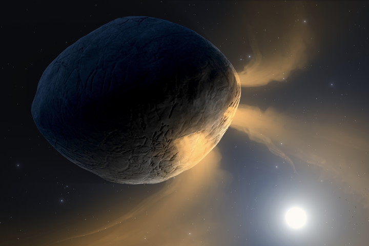 The heating of the asteroid by the Sun sees its surface release sodium gas, which produces a comet-like tail