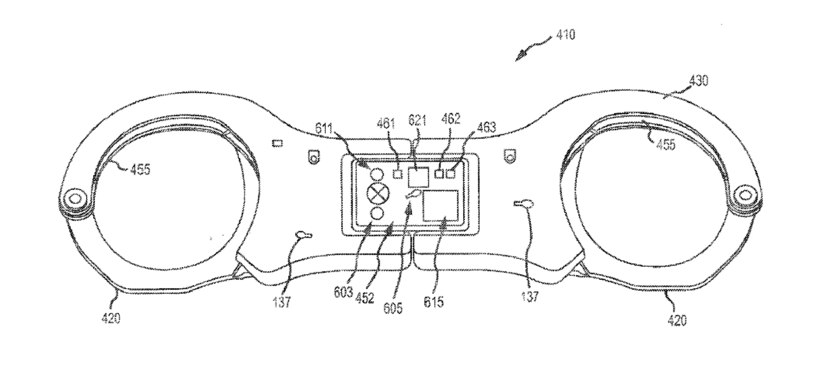 Schematic view of the shock cuffs