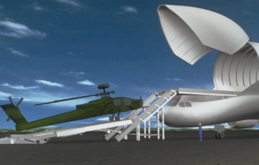 Schematic showing the Beluga and its carrying capabilities