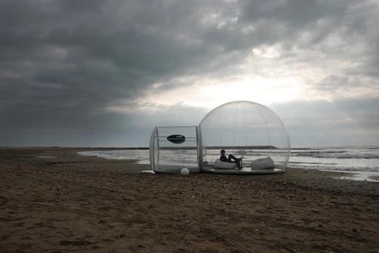 The Bubble collection is a range of portable transparent domed huts, created by French designer Pierre Stephane Dumas (Photo: BubbleTree)
