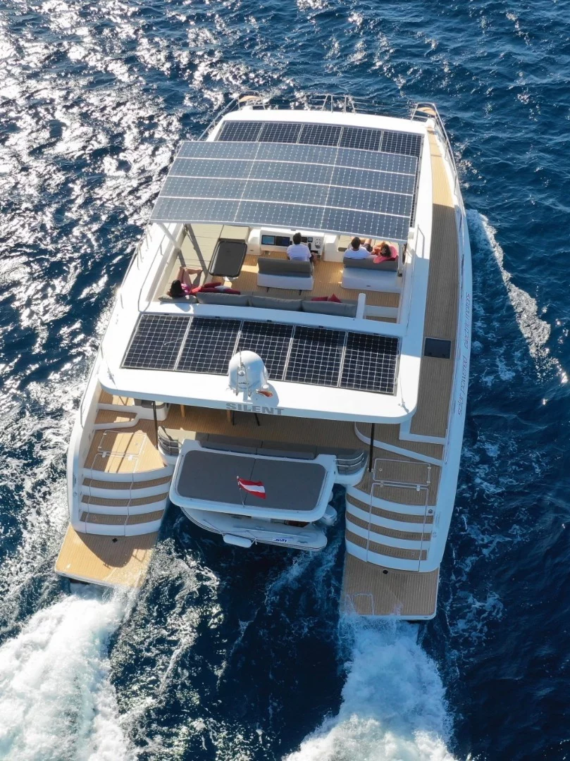 Silent 55: the boat might soak up sun your guests would prefer to grab for themselves