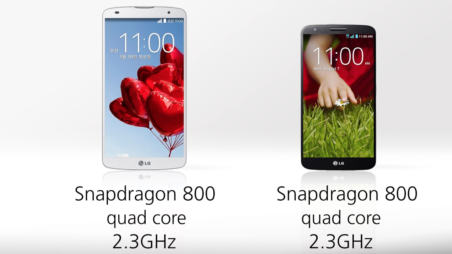Both phones also have Qualcomm's zippy Snapdragon 800 inside