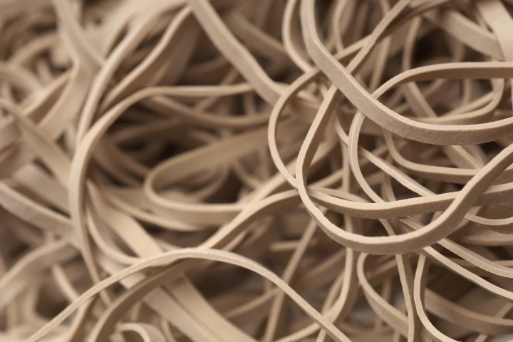 Store-bought rubber bands like these become electrically-conductive when infused with graphene (Photo: Shutterstock)