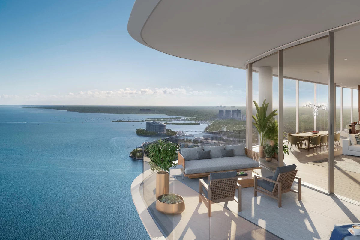 Una Residences' apartments will offer views of Biscayne Bay, as well as the Atlantic Ocean and Miami skyline