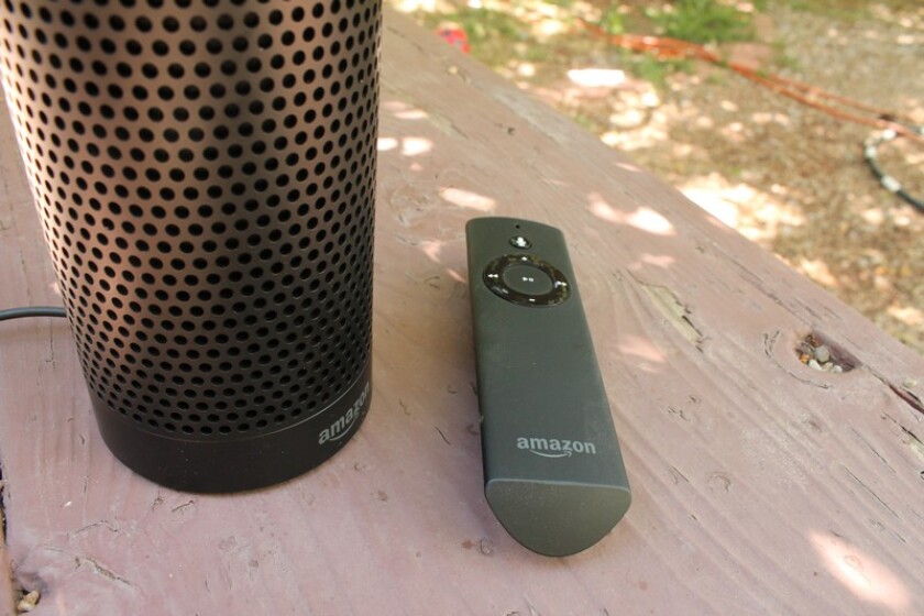 Echo also comes with a voice activated remote.
