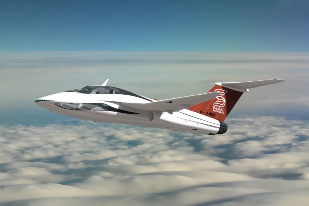 British startup Samad Aerospace is planning a hybrid VTOL business jet running on biodiesel or aviation fuel