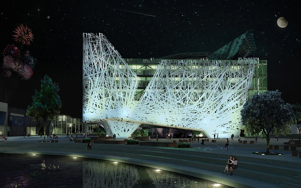 Nemesi & Partners has revealed its award winning plans to clad Palazzo Italia in Milan with an air-purifying façade as part of the Milan Expo 2015