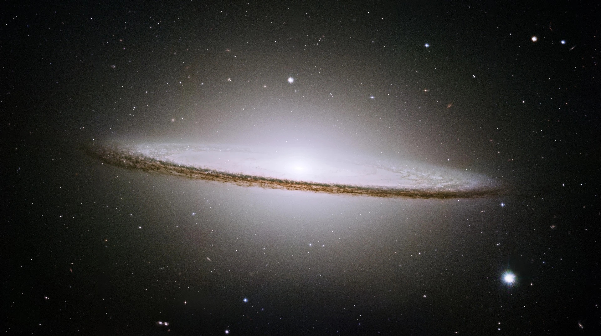The famous Sombrero galaxy (M104) is located 28 million light-years from Earth in the constellation Virgo