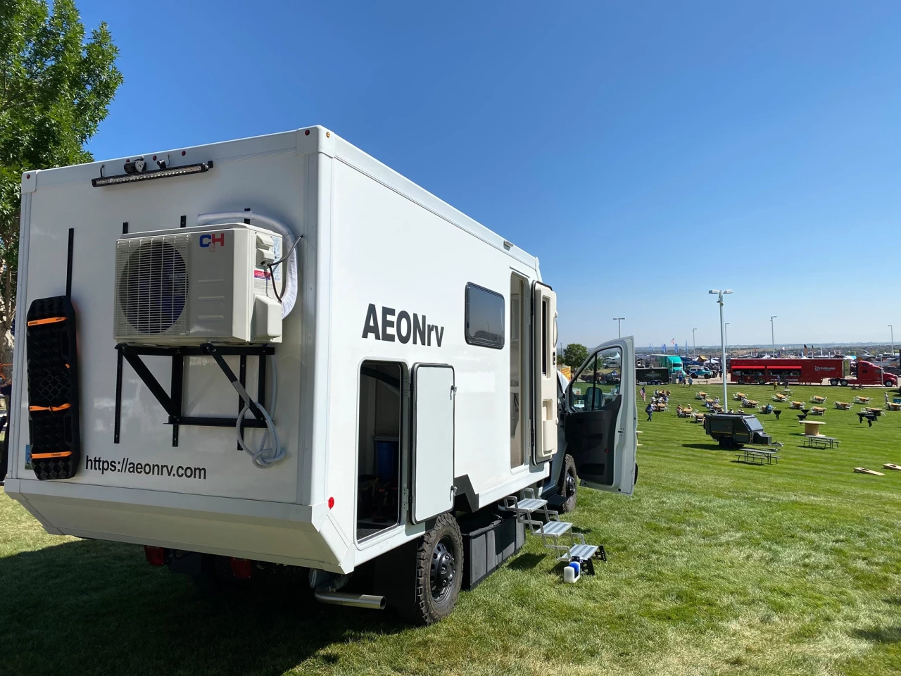 AEONrv adds L track to the rear wall for carrying recovery gear and other essentials