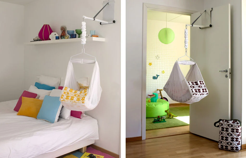 Mawok hammock is designed to be used in a permanent or temporary position, is lightweight and rocks baby up and down