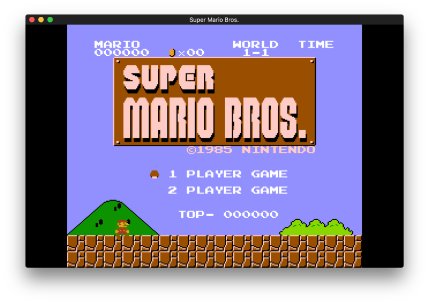 Super Mario Bros. running in OpenEmu on OS X
