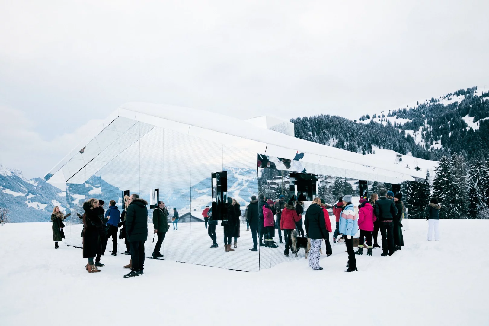 If you'd like to visit, Mirage Gstaad is a fifteen minute hike through the snow from the nearest train station in Gruben