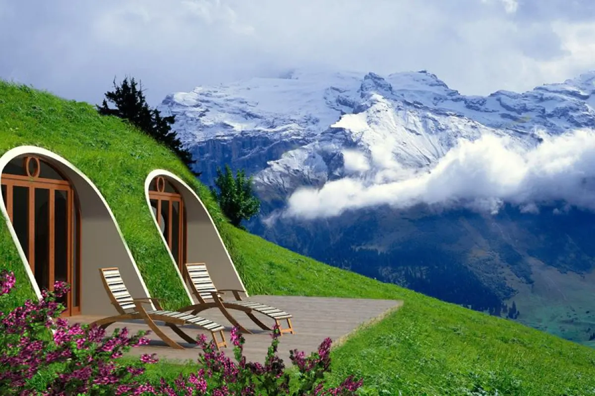A rendering of an alpine Green Magic Home