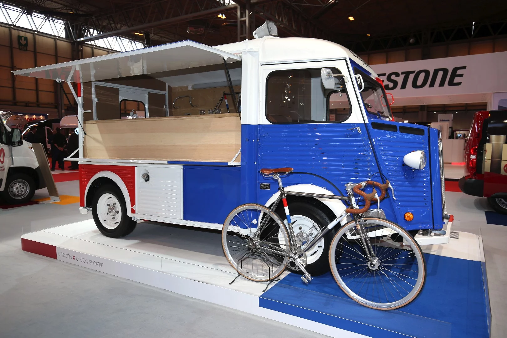 Citroën shows its Type H bicycle workshop van at the 2017 Commercial Vehicle Show