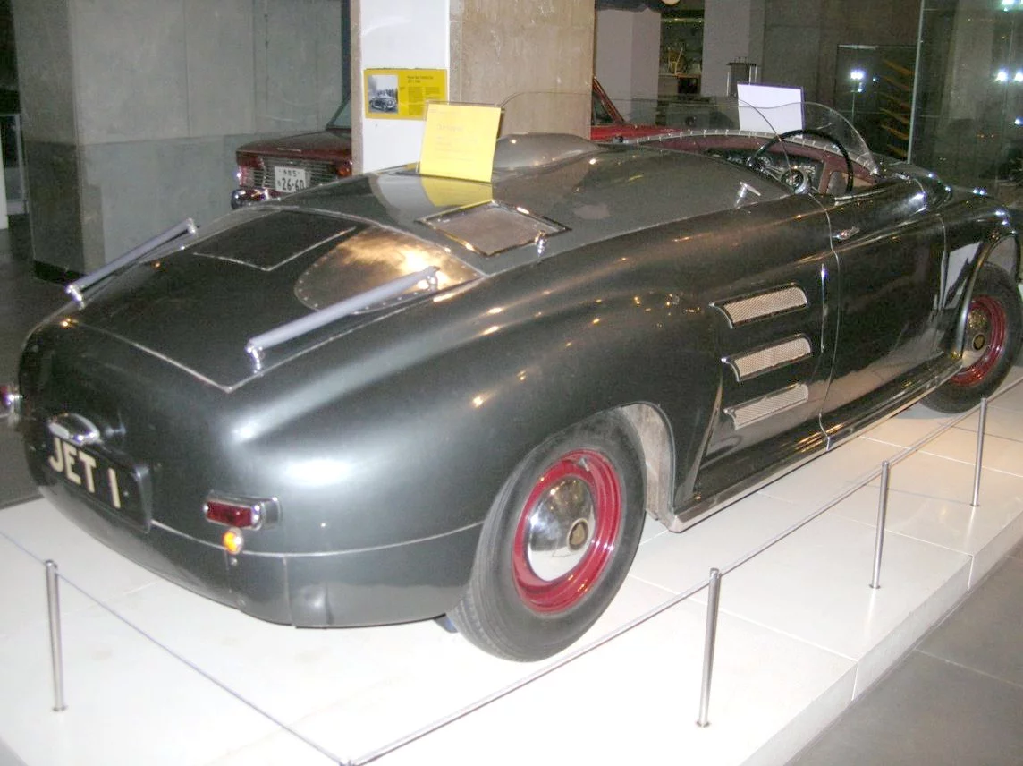 1950's JET1 - Rover's two-seater featured a gas turbine engine based on the designs of pilot and jet engine pioneer Sir Frank Whittle