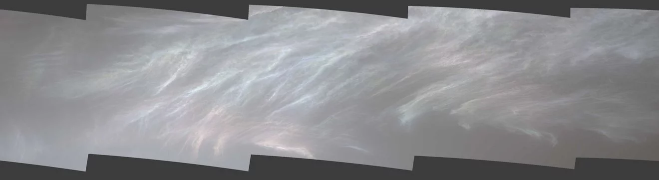 “Mother of pearl” clouds captured by Curiosity on March 5, 2021