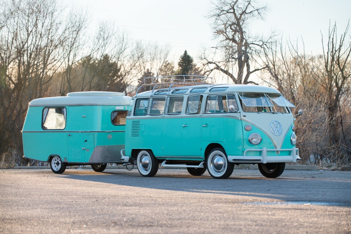 This 1963 Volkswagen Type 2 '23-Window' Super Deluxe Microbus with Eriba Puck was sold for $159,500 by RM-Sothebys at Amelia Island in March, 2016
