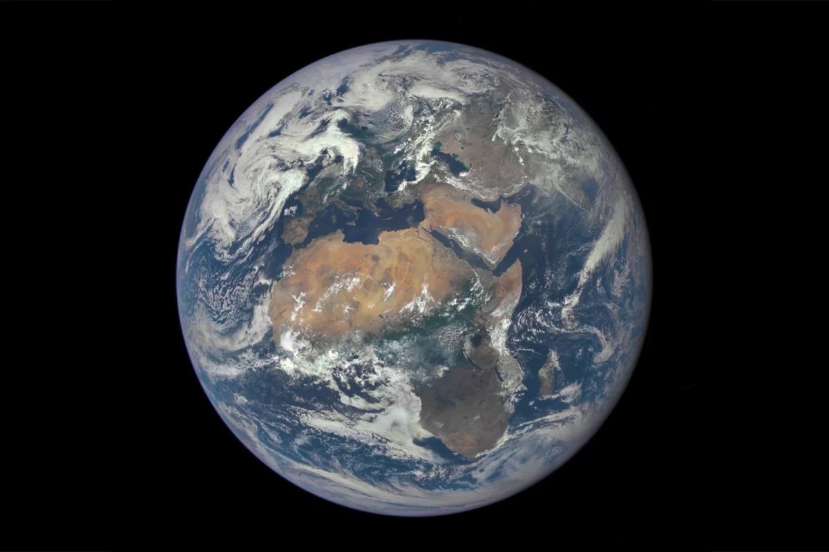 Image of Earth captured by NASA's Deep Space Climate Observatory (DSCOVR) satellite