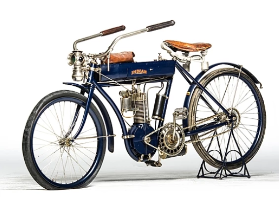 This 1903 Indian Apache Hybrid Single (Lot S128) is estimated to fetch between $55,000 and $70,000
